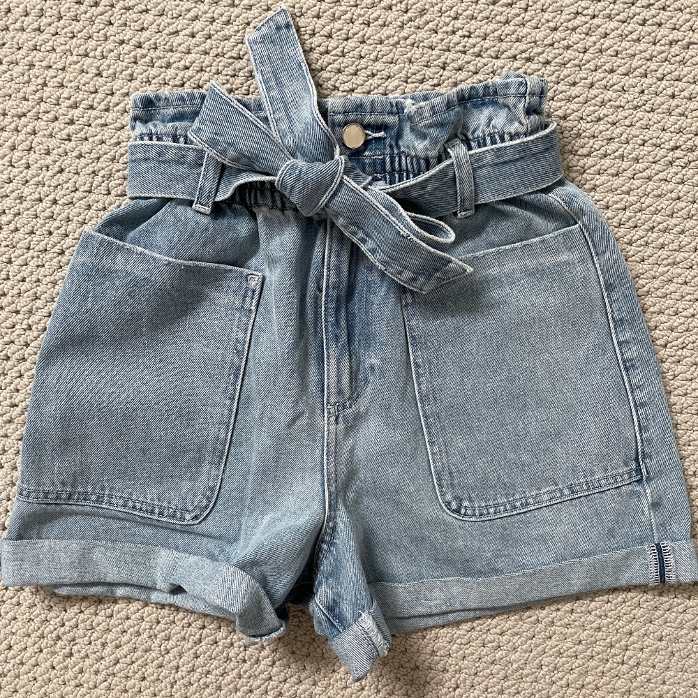 Zara High waisted Denim Shorts